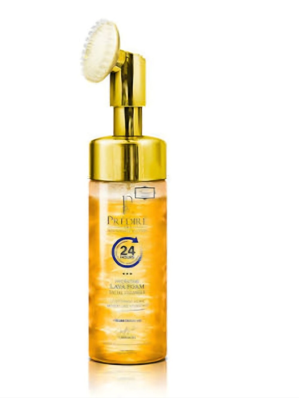 Facial Gold Foam Cleanser with Brush - Radiant Yellow